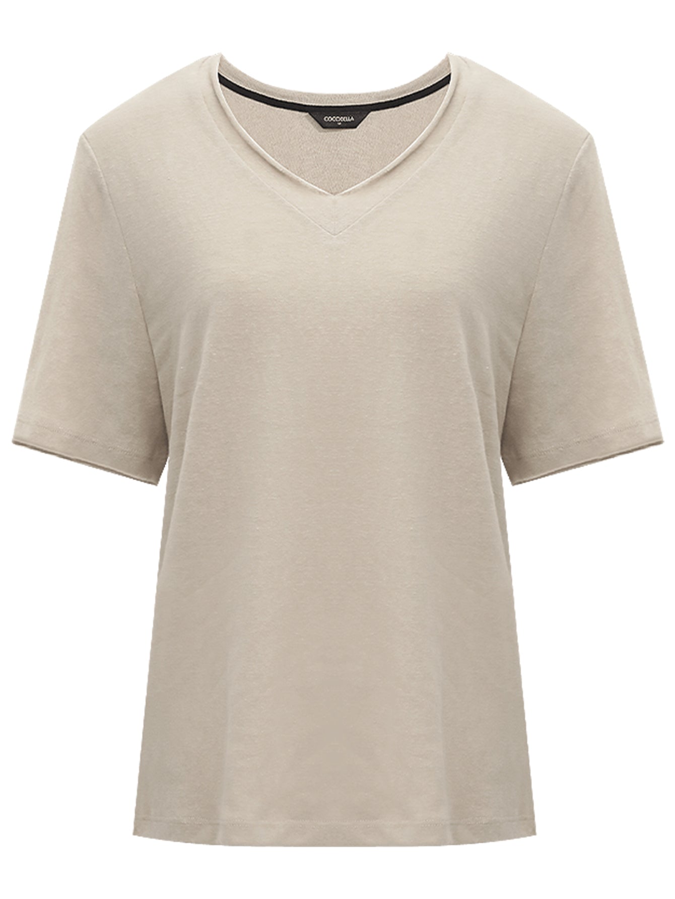 mocha v neck cotton short sleeve tee all mocha 4