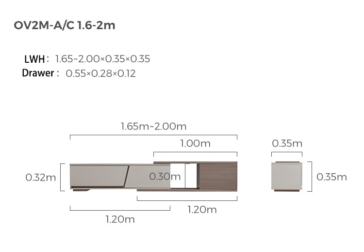 modern grey extendable entertainment unit tv console all 12