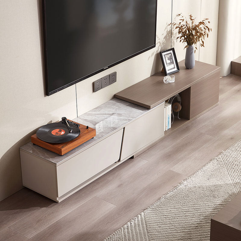 modern grey extendable entertainment unit tv console all 3