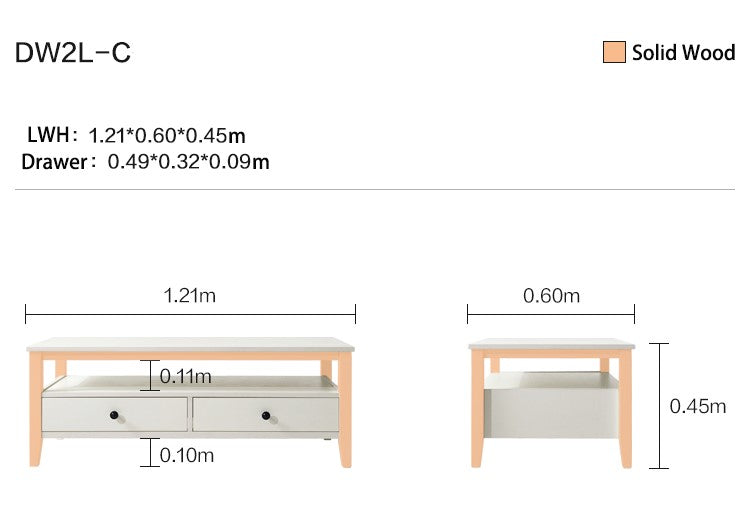 modern nordic coffee table with drawers all 10