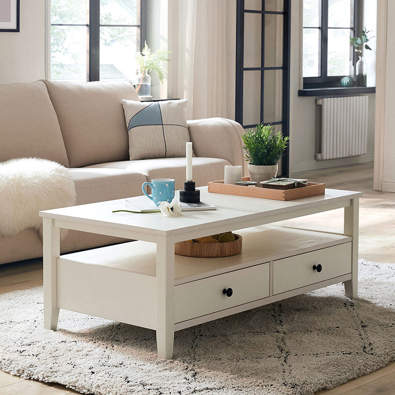 modern nordic coffee table with drawers all 2