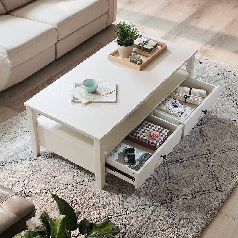 modern nordic coffee table with drawers all 3
