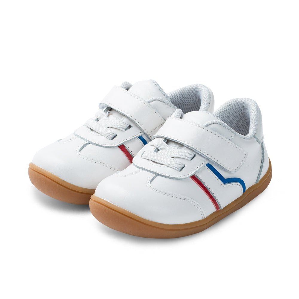 momo soft sole pre walker baby girl sneakers all white 2