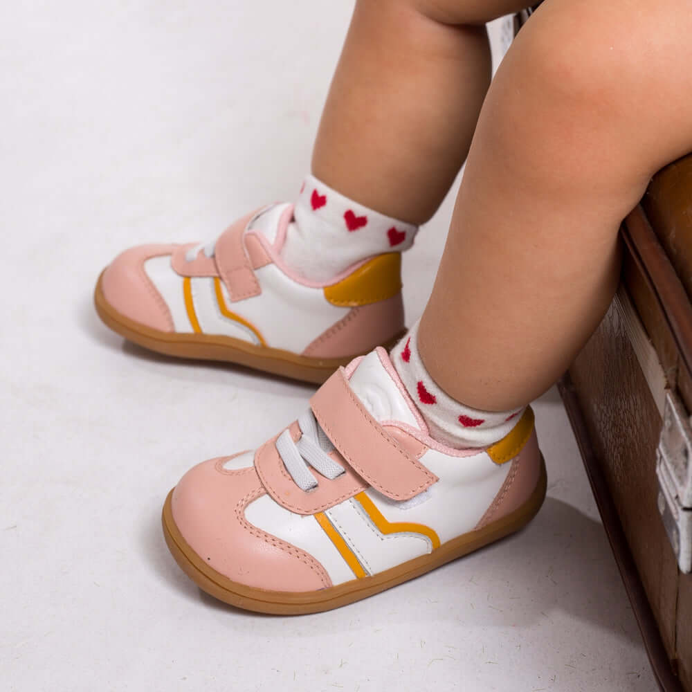 momo soft sole pre walker baby girl sneakers all pink 6