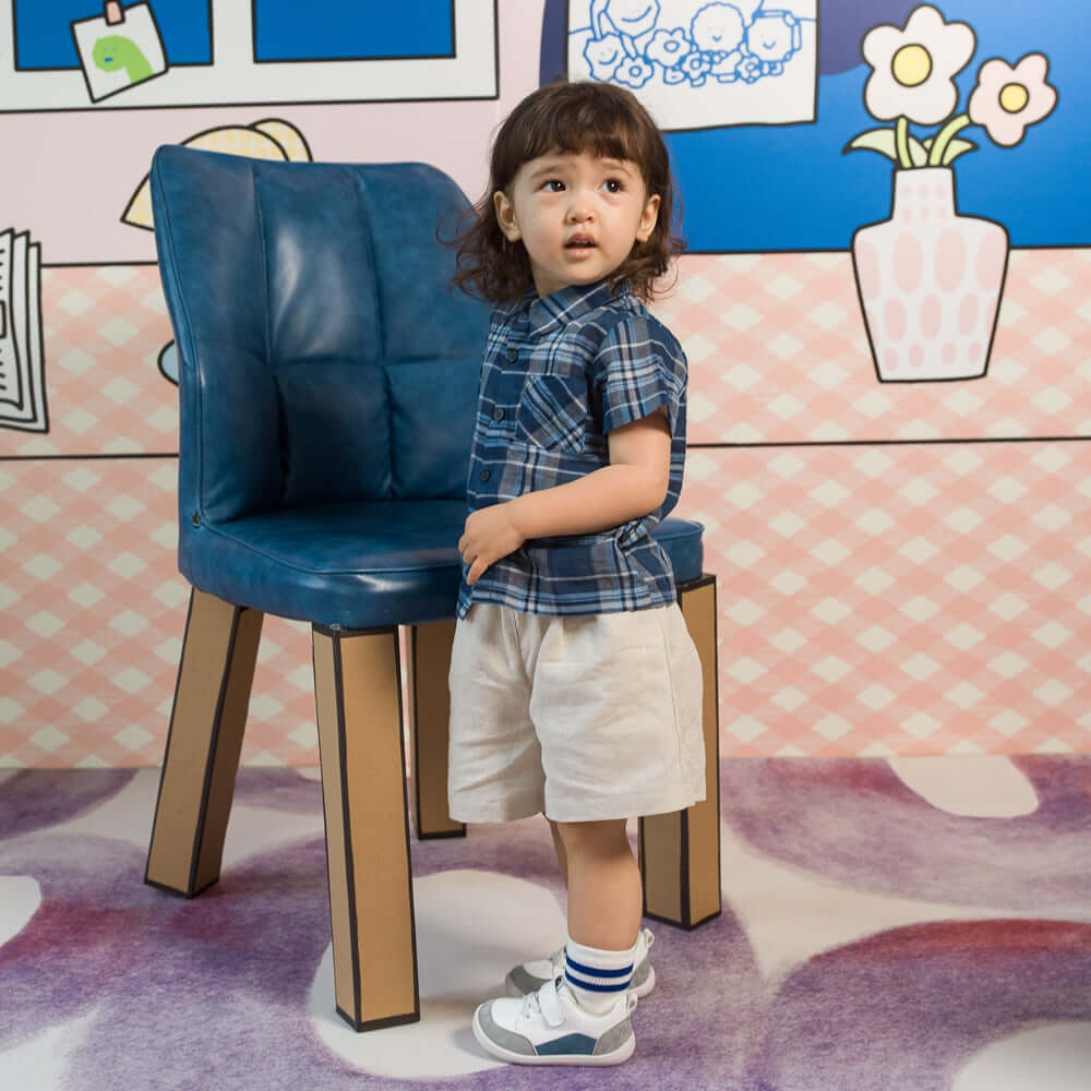 Moms Touch Soft Sole Non - Slip Pre - walker Baby Sneakers - 0cm