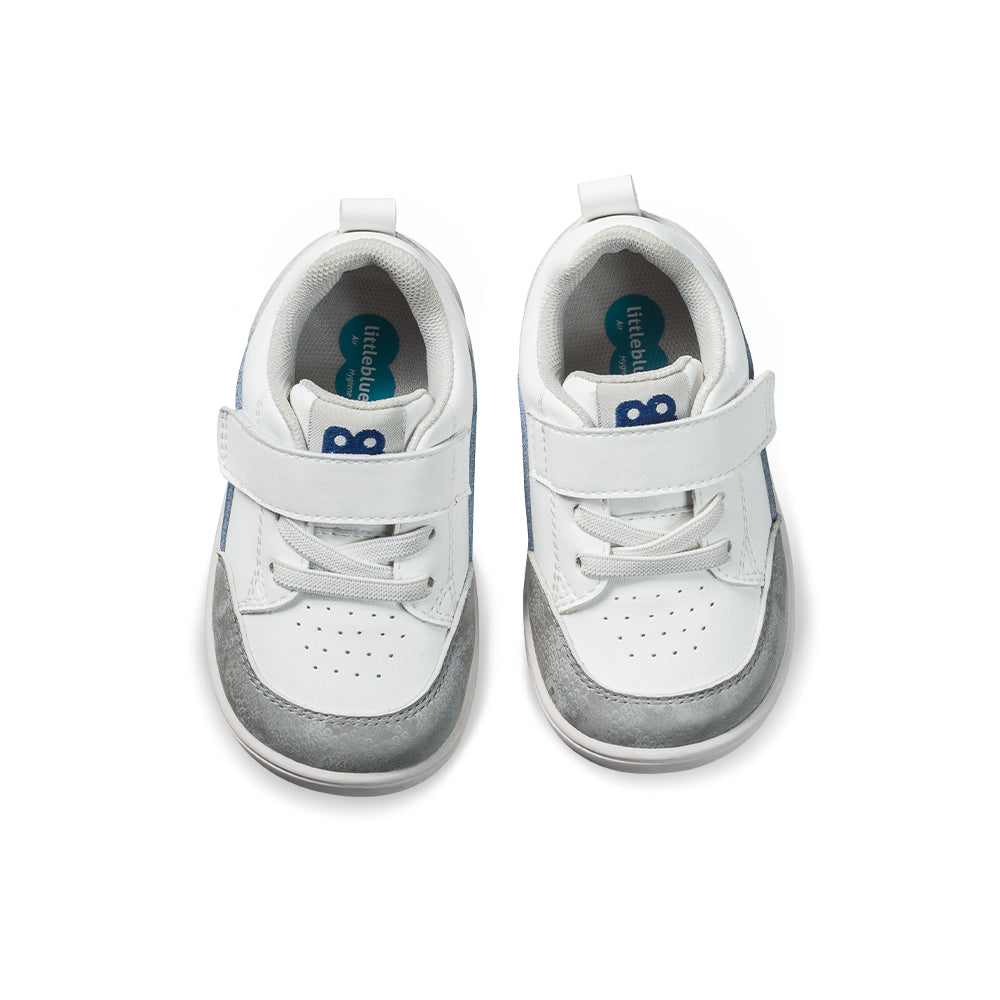 moms touch soft sole non slip pre walker baby sneakers all blue 5