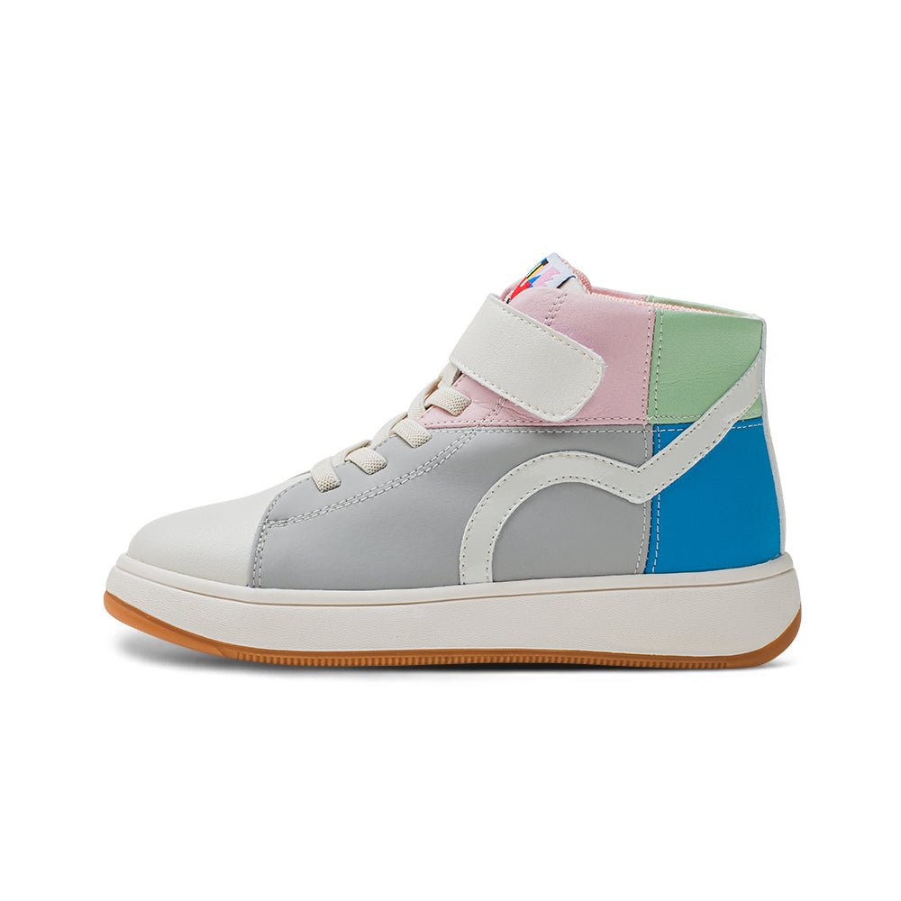 mondrian non slip kids high top sneakers all grey 1