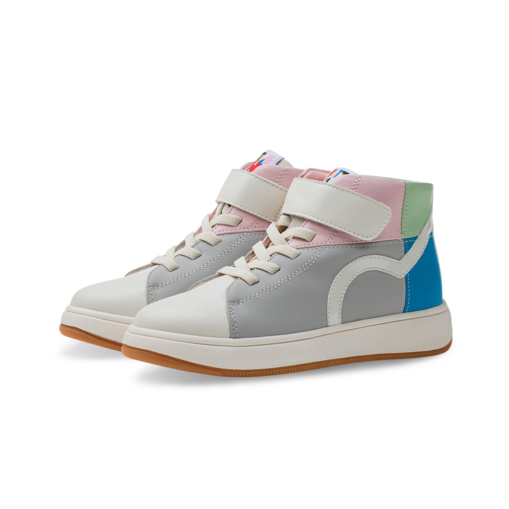 mondrian non slip kids high top sneakers all grey 3