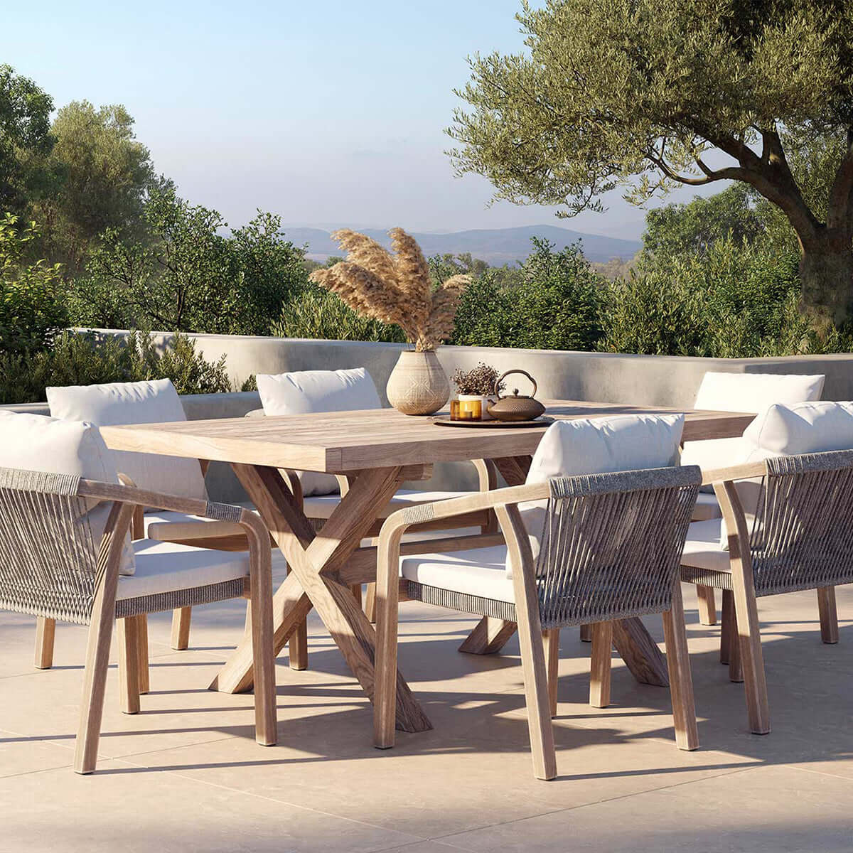 Monte Crossleg Long Table - 0cm