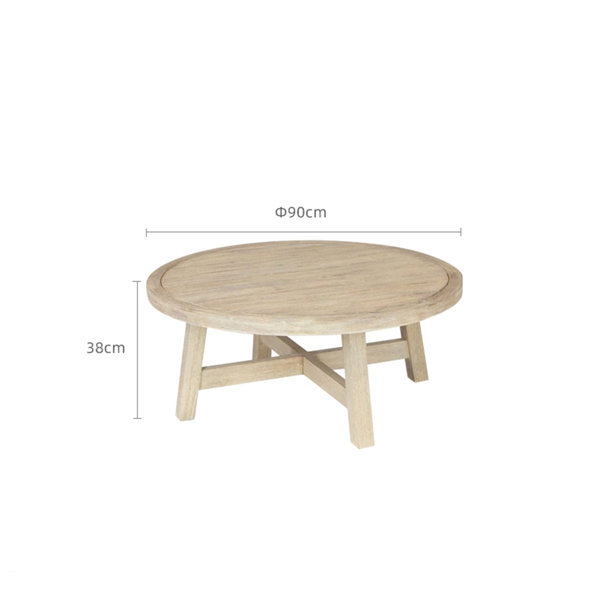 Monte Natural Round Coffee Table - 0cm