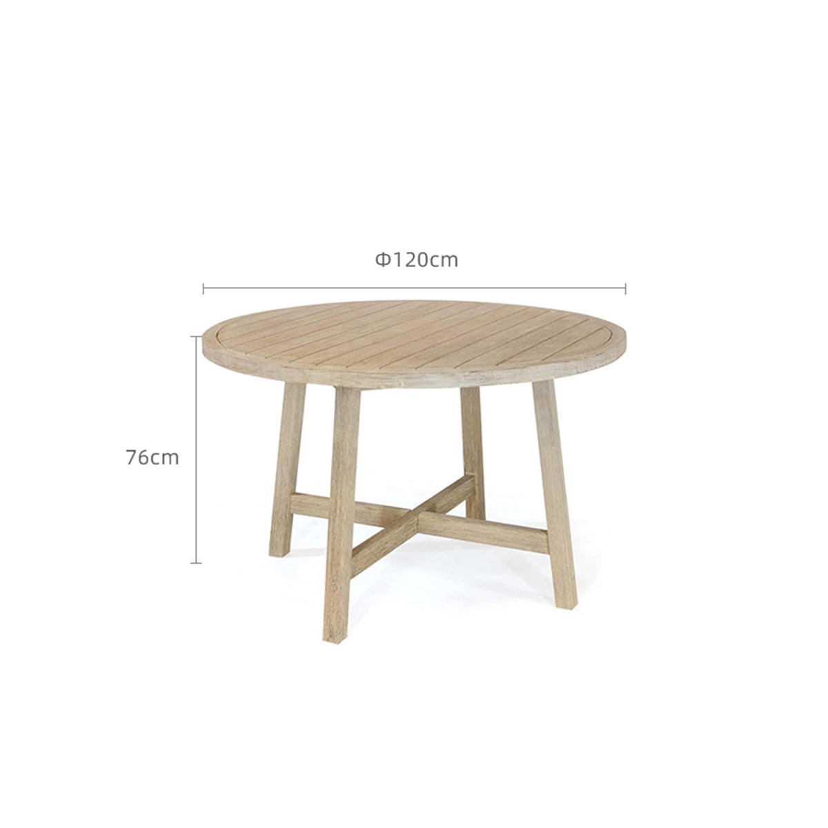 monte natural round table 1.2m sand 2
