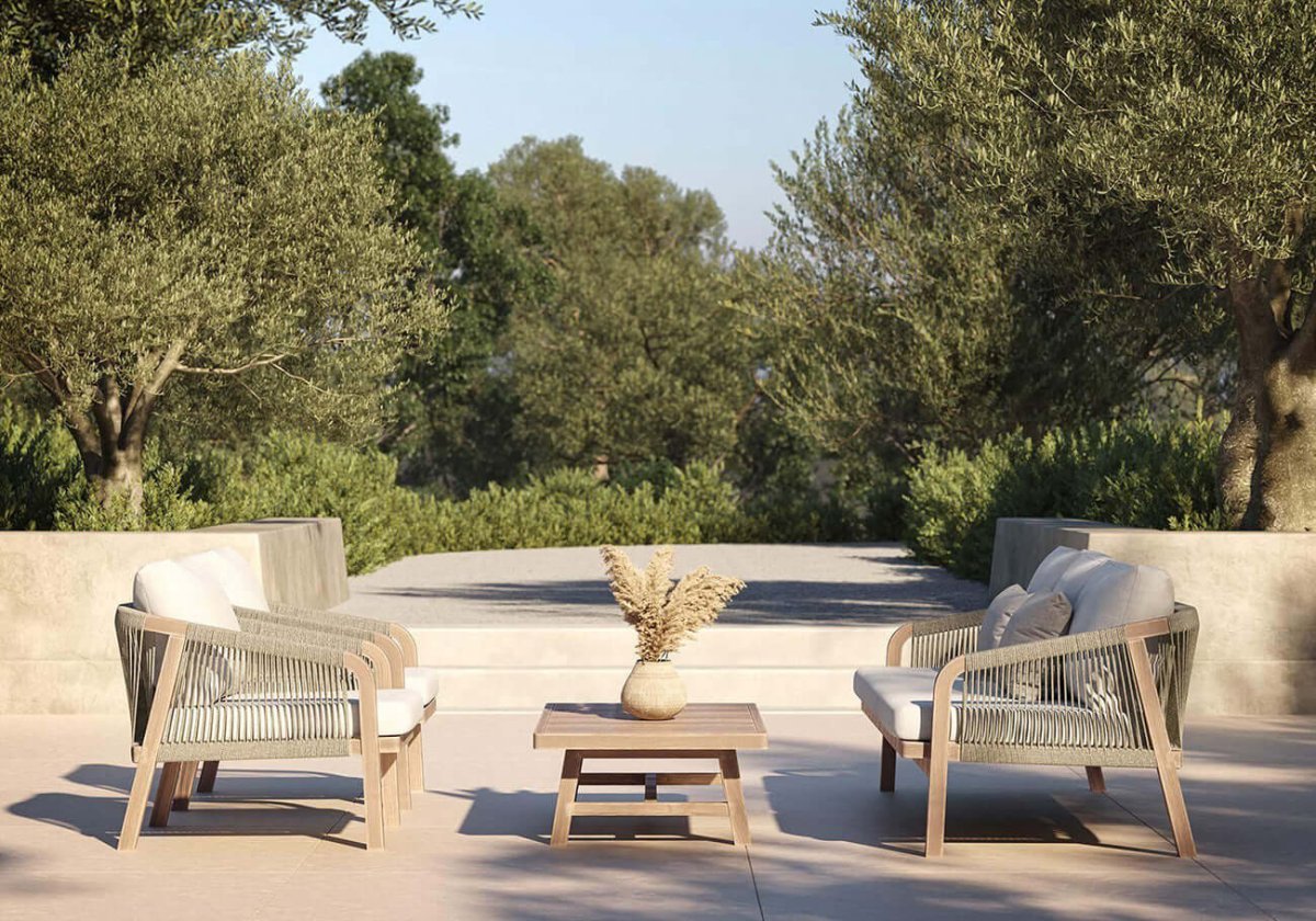 monte patio sofa three seater sand 1