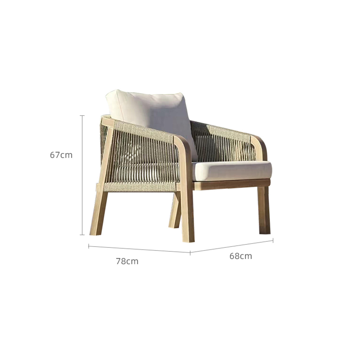 monte patio sofa single sand 4