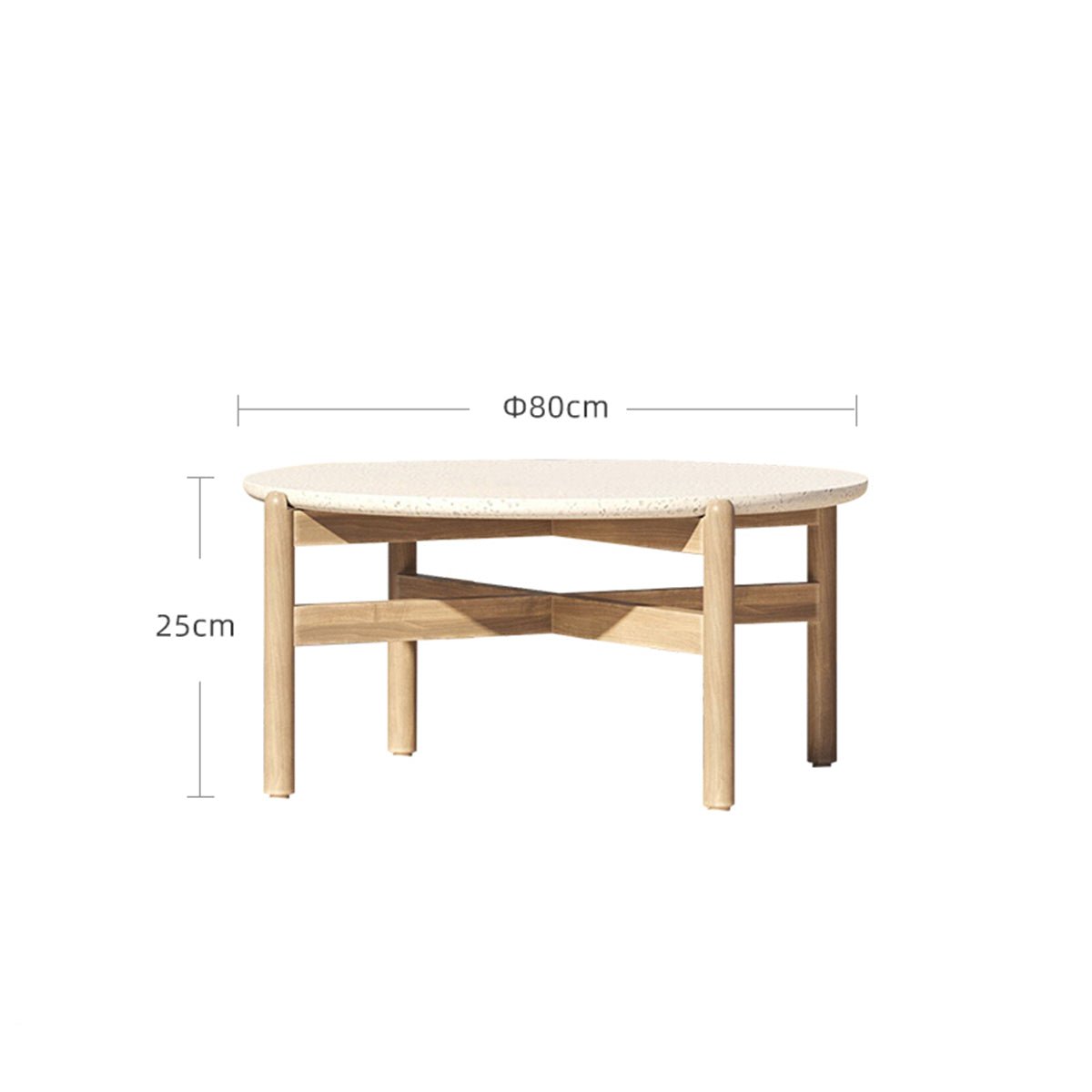 Monte Round Sand Coffee Table - 0cm