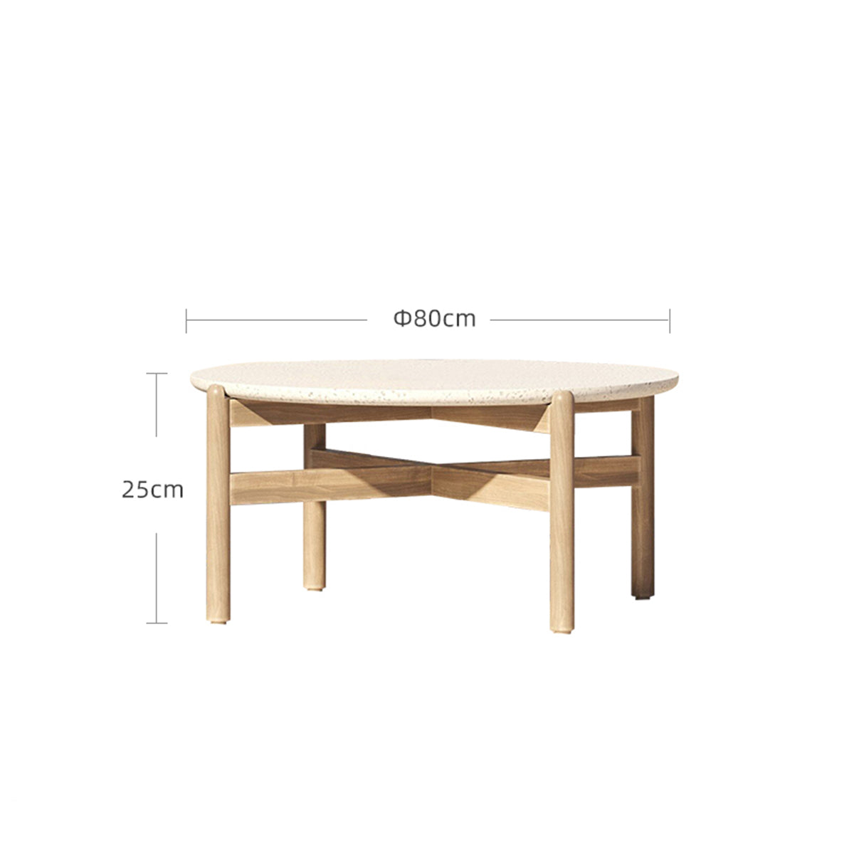 monte round sand coffee table 0.8m sand 2