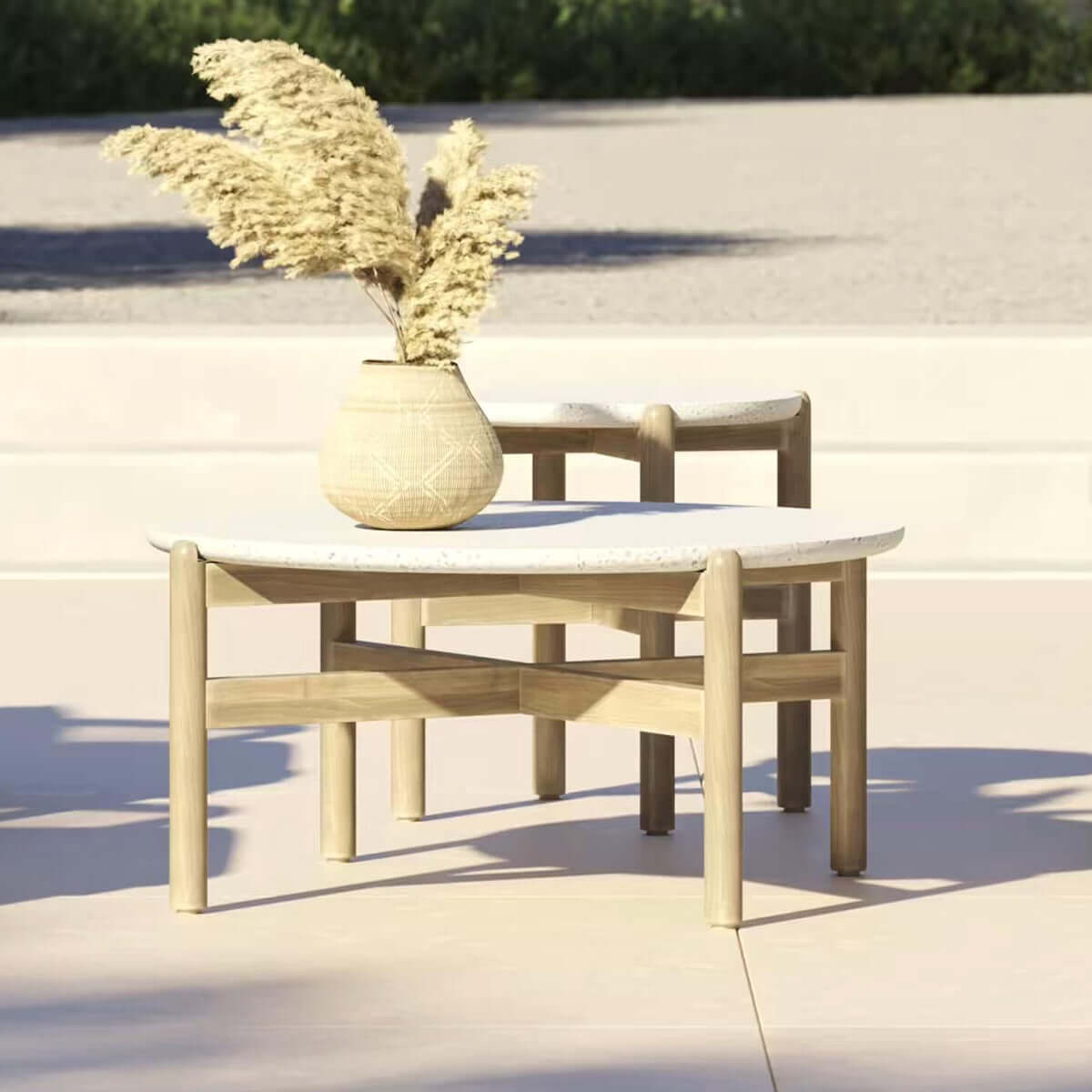 monte round sand coffee table all sand 1