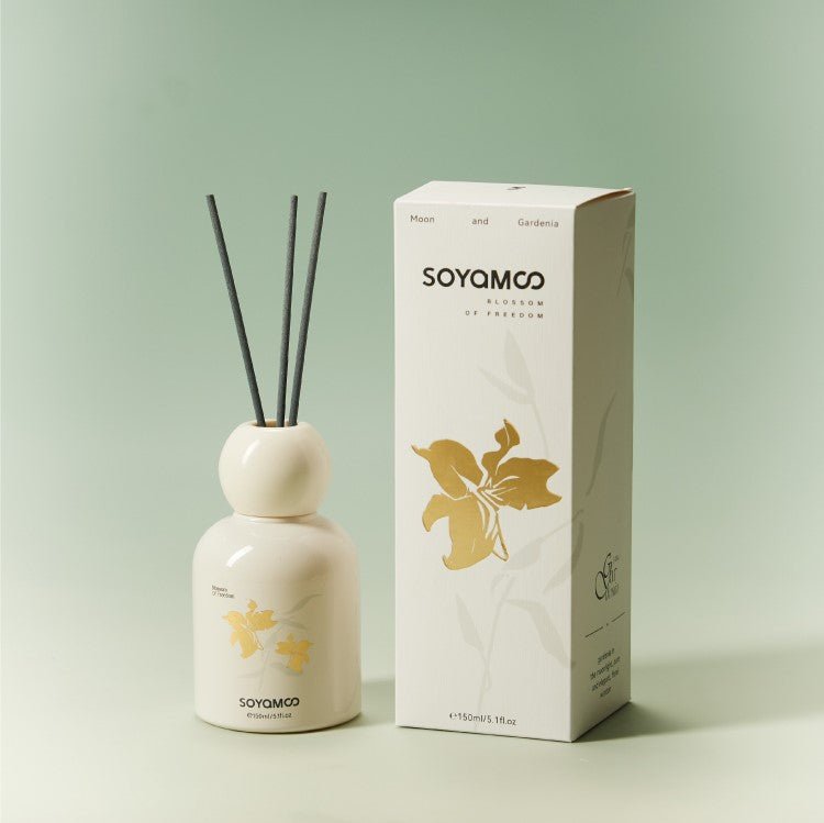Moonlit Gardenia Sculpted Round Shoulder Reed Diffuser – 150ml