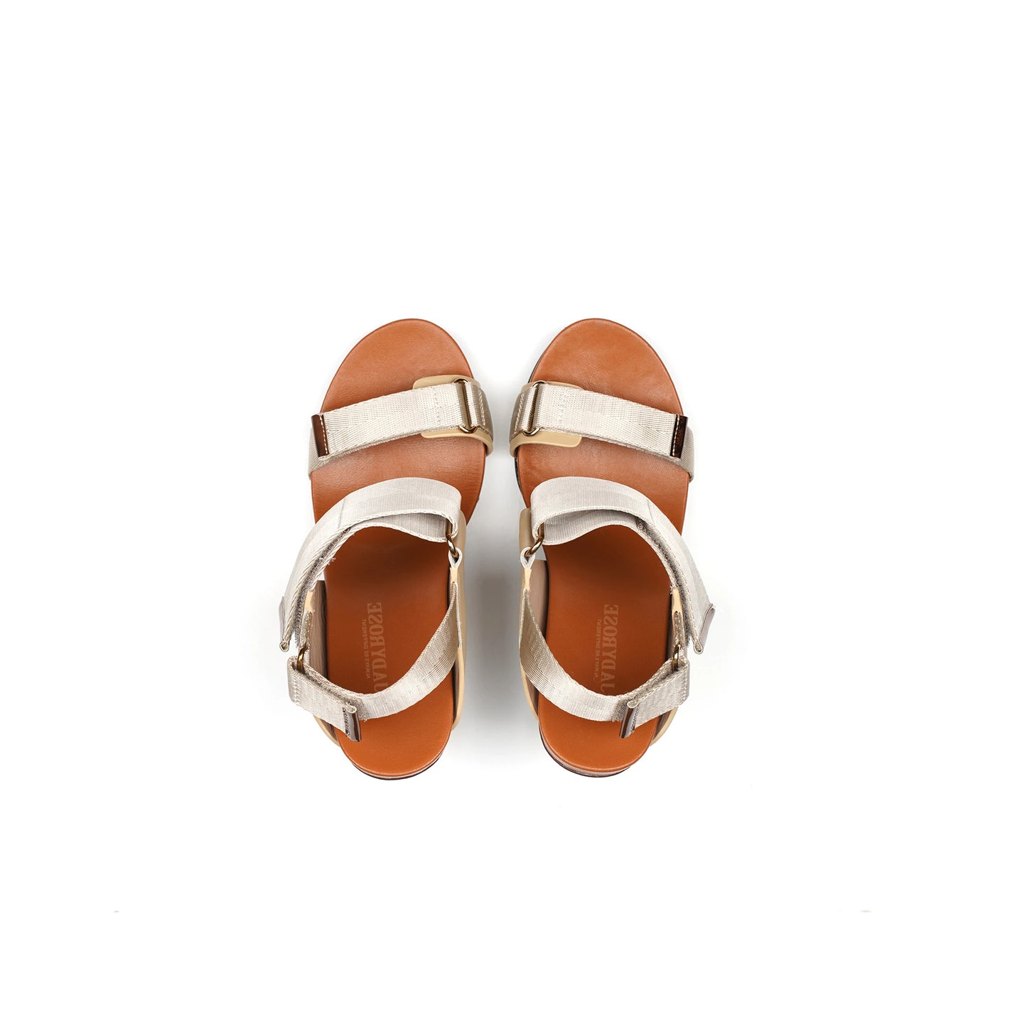 multi strap heel less sandals all apricot 6