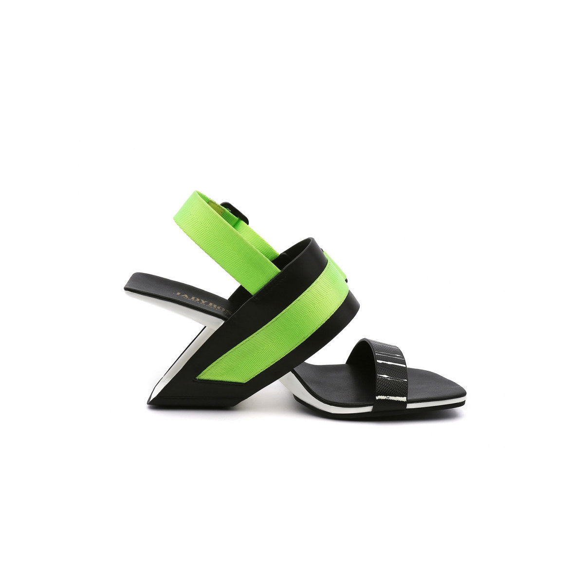 multi strap patent open toe sandals all green 3