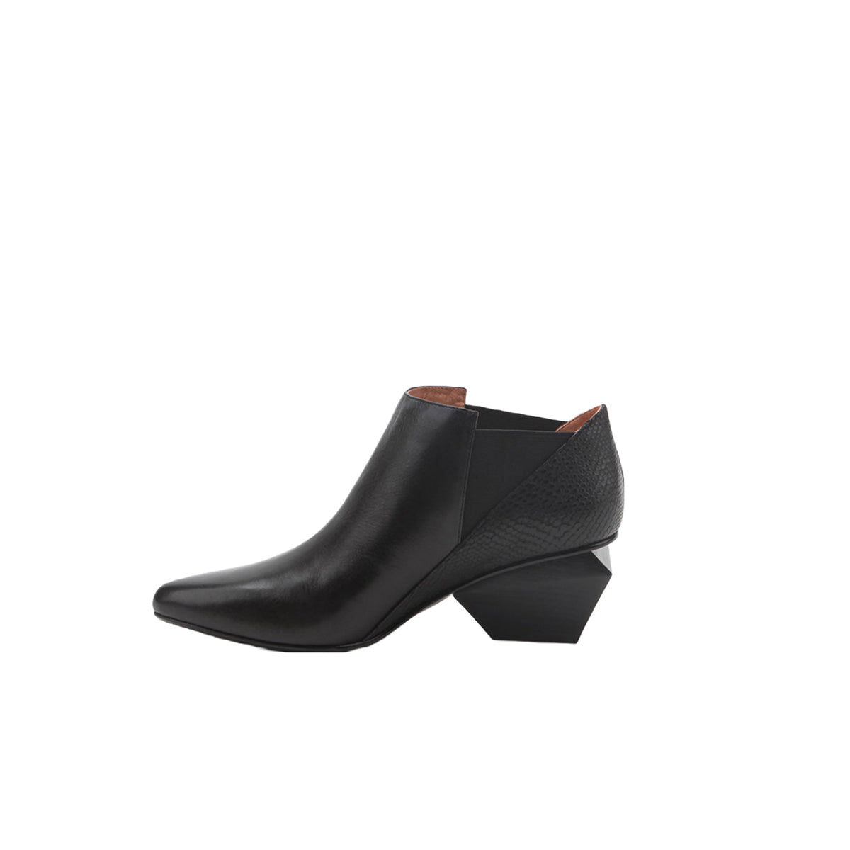 multicolor low ankle boots all black 1