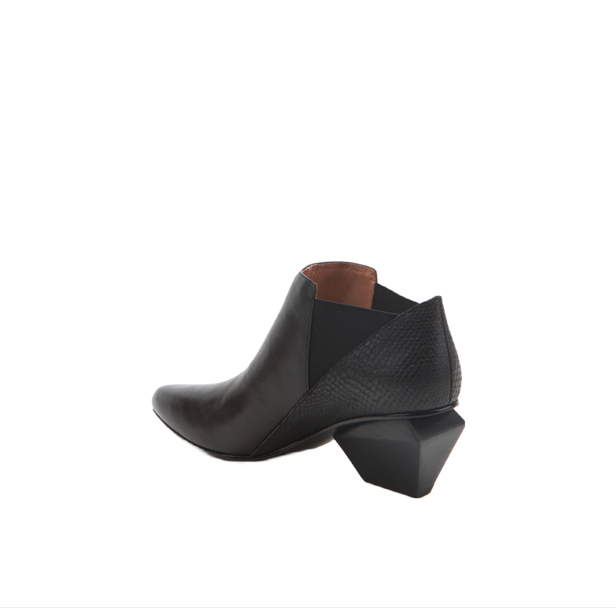 multicolor low ankle boots all black 4