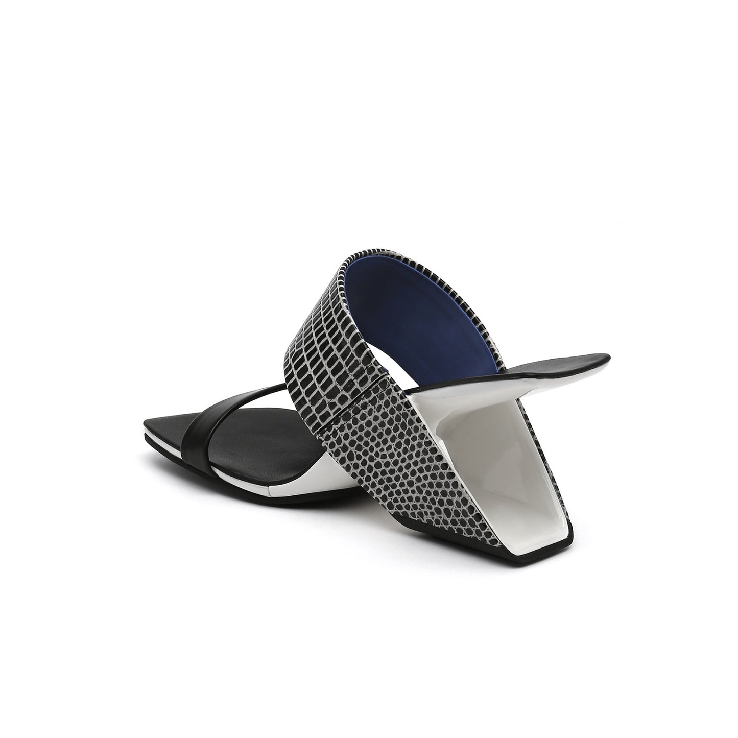 multicolor open toe wedges all black 4