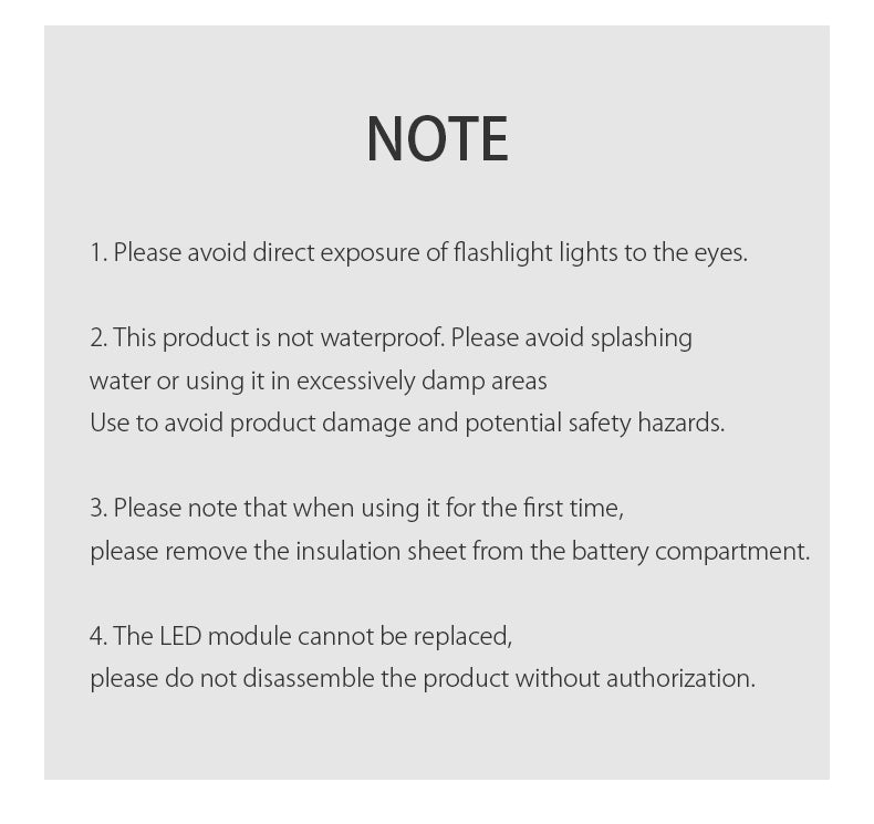 multifunctional rechargable led flash light all 8