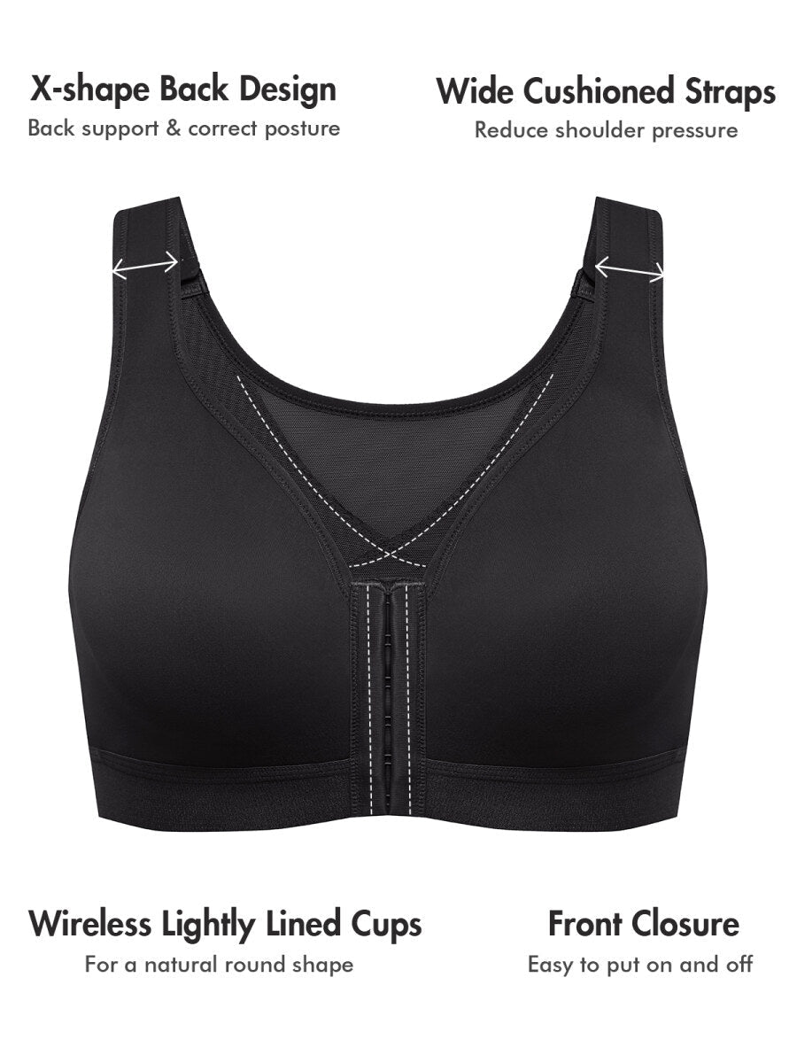 Natrelax Front Closure Posture Support Wireless Full Coverage Bra
