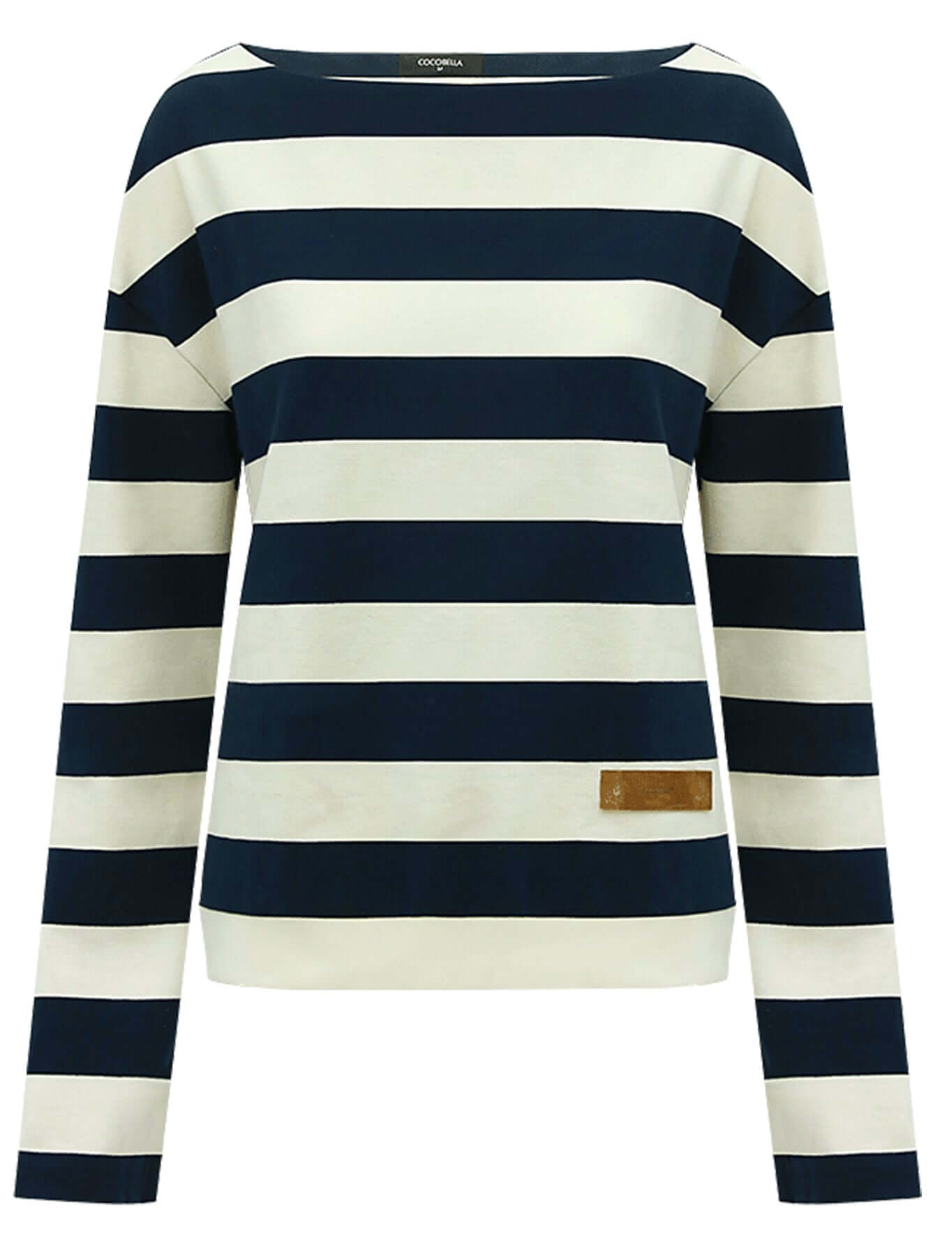 nautical boat neck long sleeved striped knitted tee all stripe 4