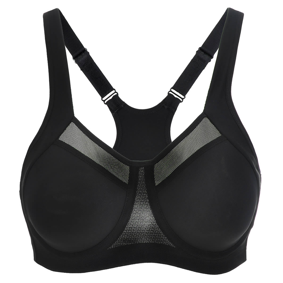 no bounce high support workout bra all black 4
