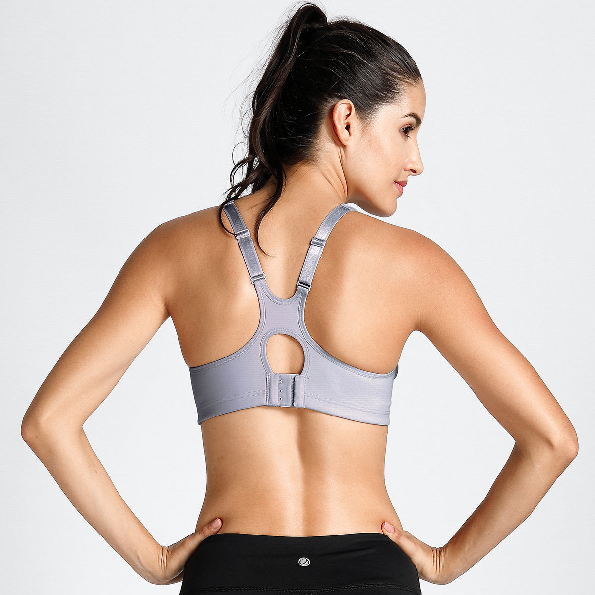 no bounce high support workout bra all grey 3