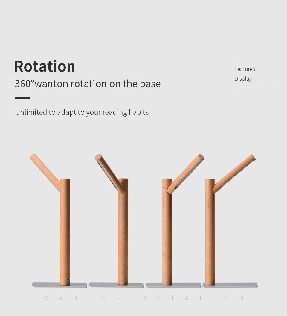 nordic solid wood eye protecting lamp with magnetic base all 2