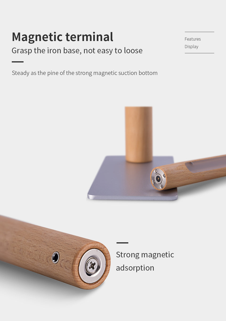 nordic solid wood eye protecting lamp with magnetic base all 4