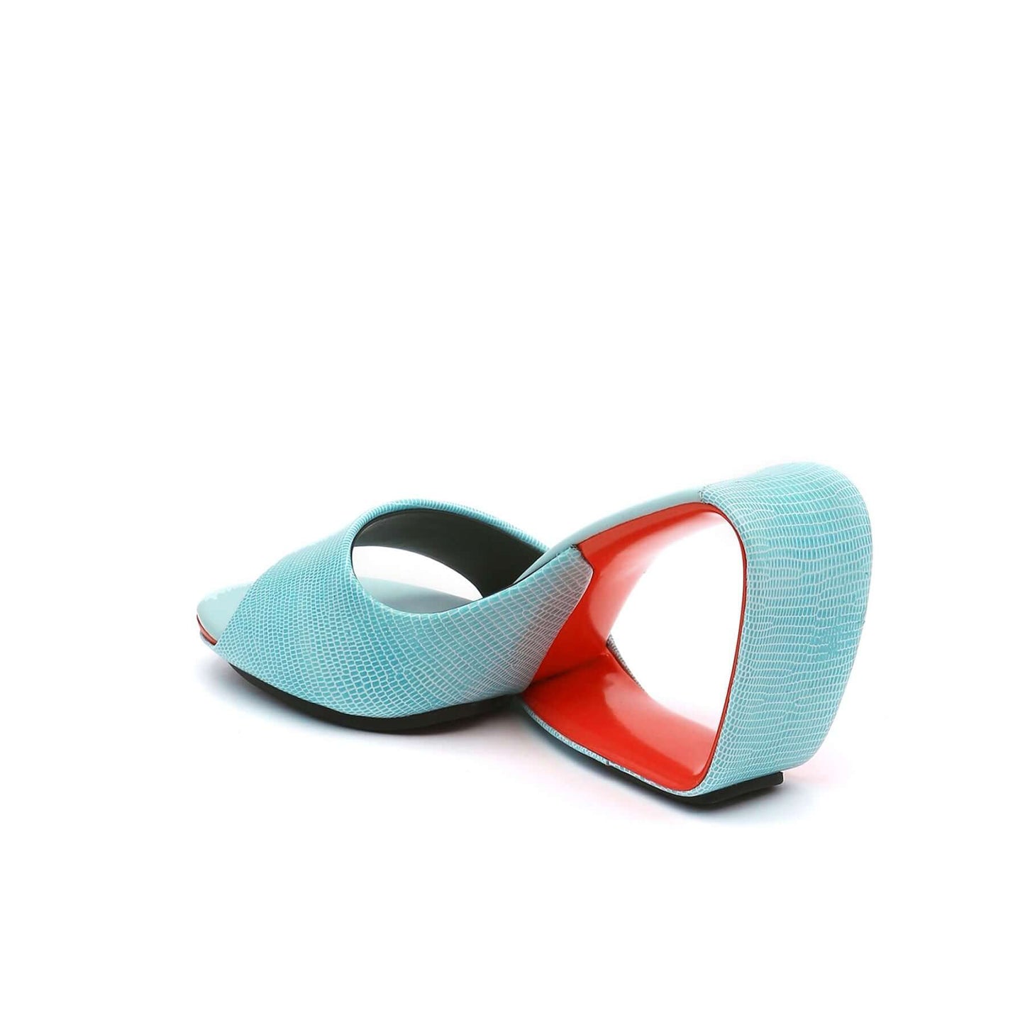 open toe architectural wedge sandals all blue 4