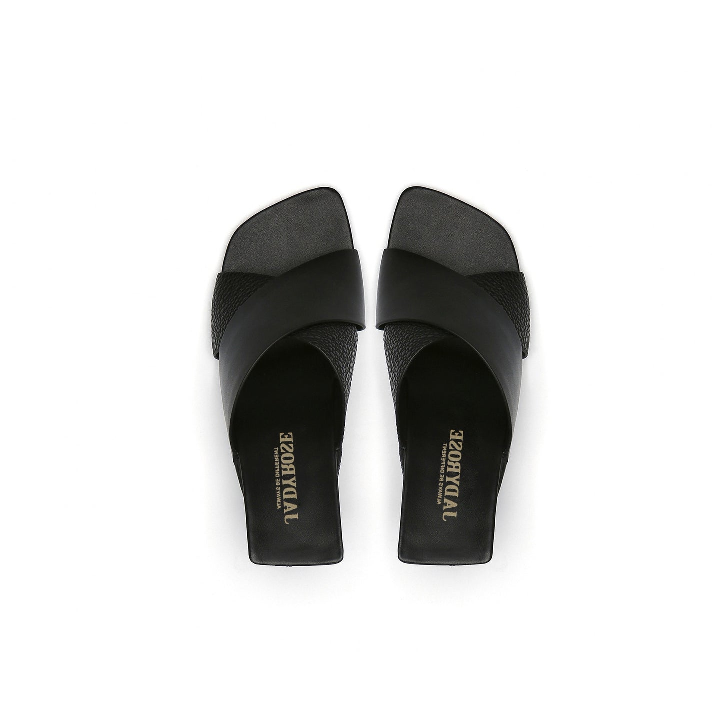open toe criss cross sandals all black 6