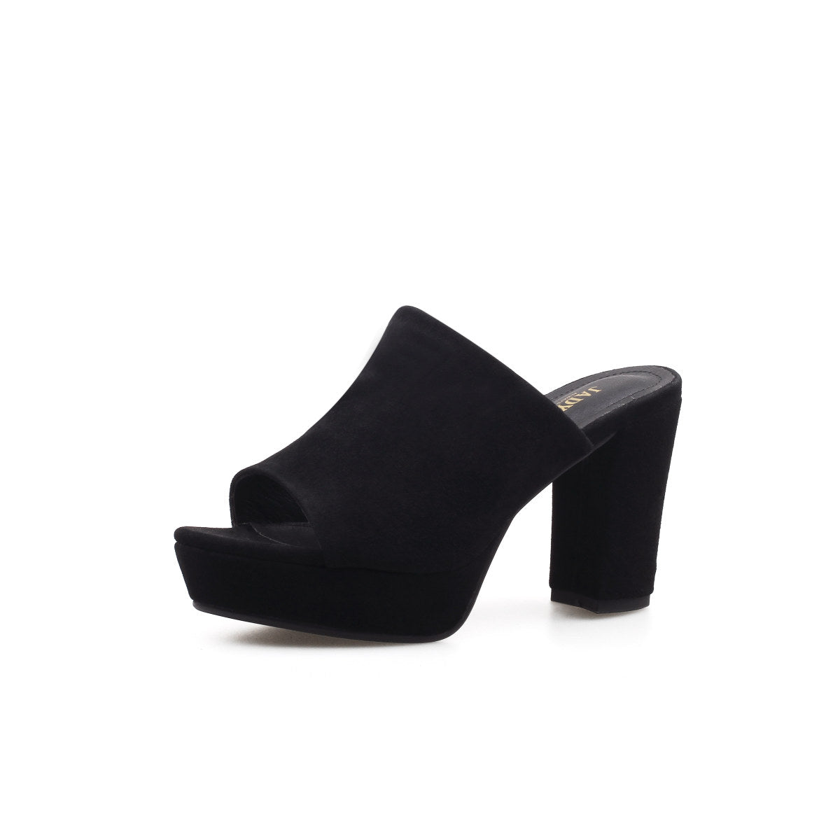 open toe platform mules all black 2