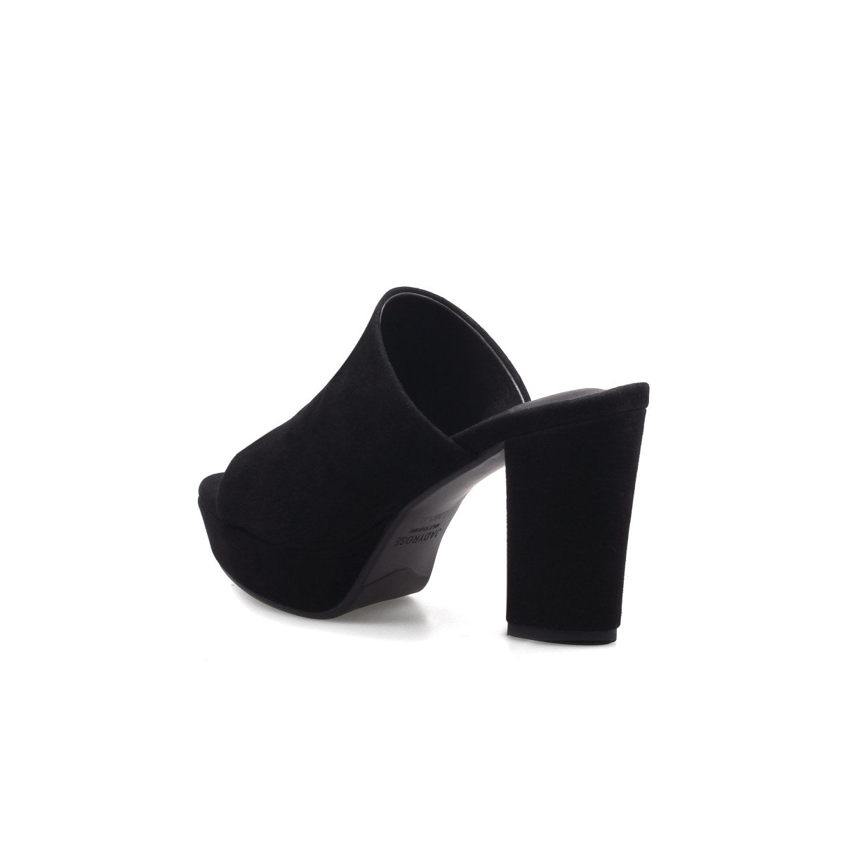 open toe platform mules all black 3