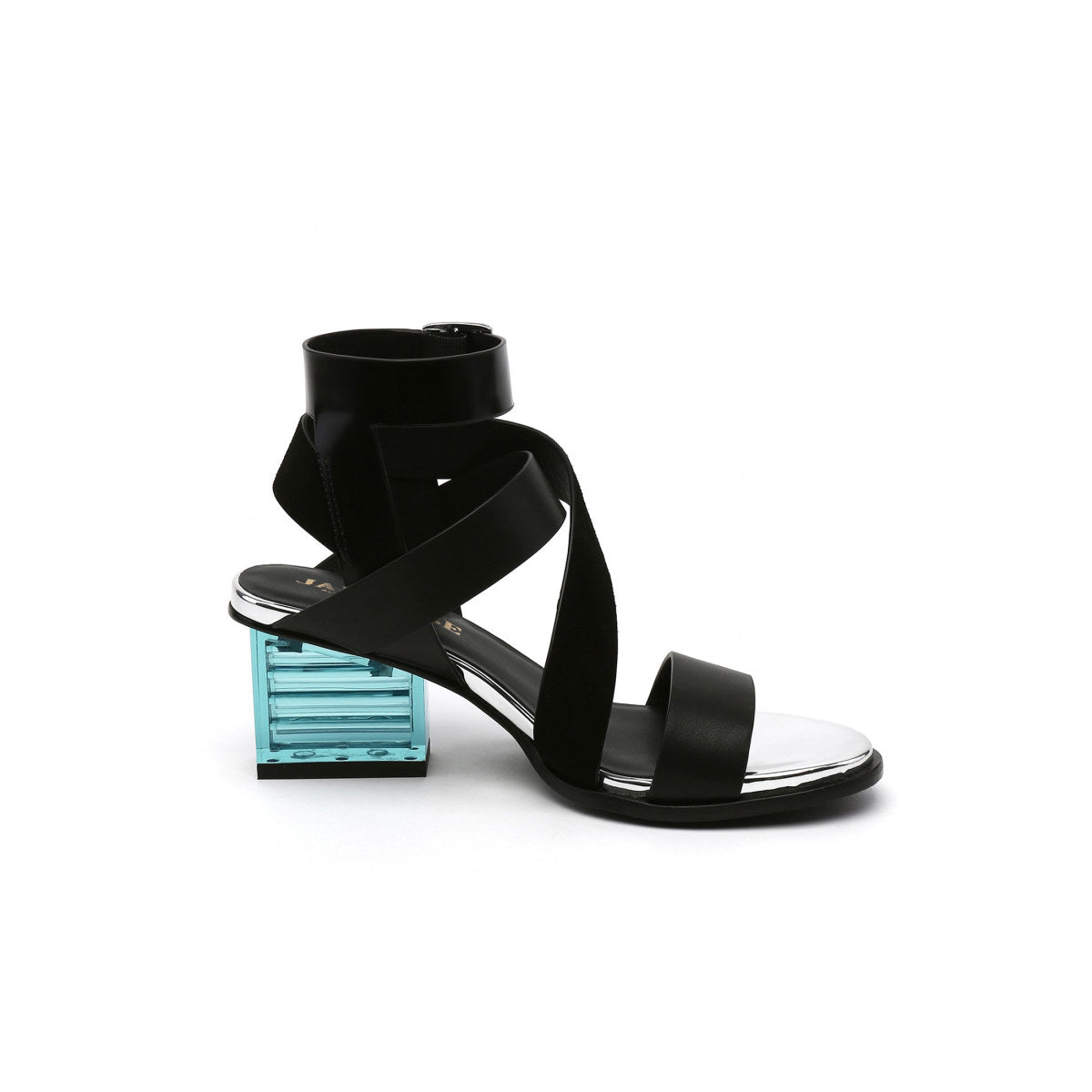 open toe strappy slingback sandals all black 3