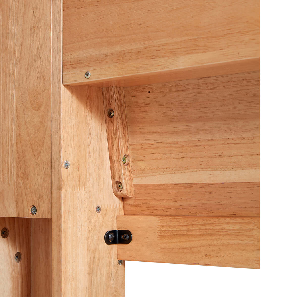 Organic Solid Wood Bed with Mattress Set - 0cm