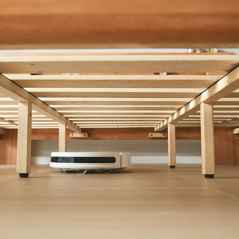 Organic Solid Wood Bed with Mattress Set - 0cm