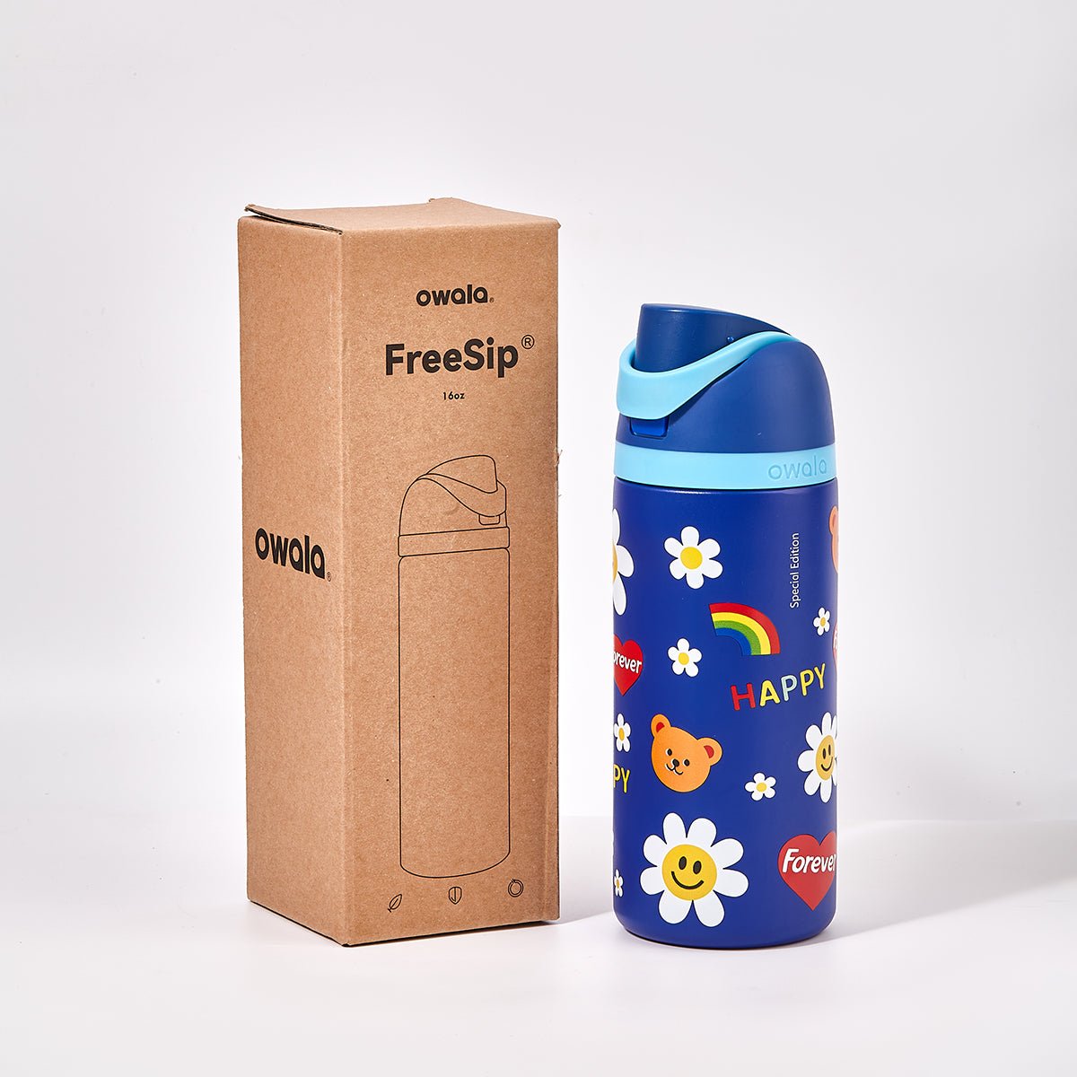 Owala x Wiggle Wiggle FreeSip Kids Stainless Steel Water Bottle - 0cm