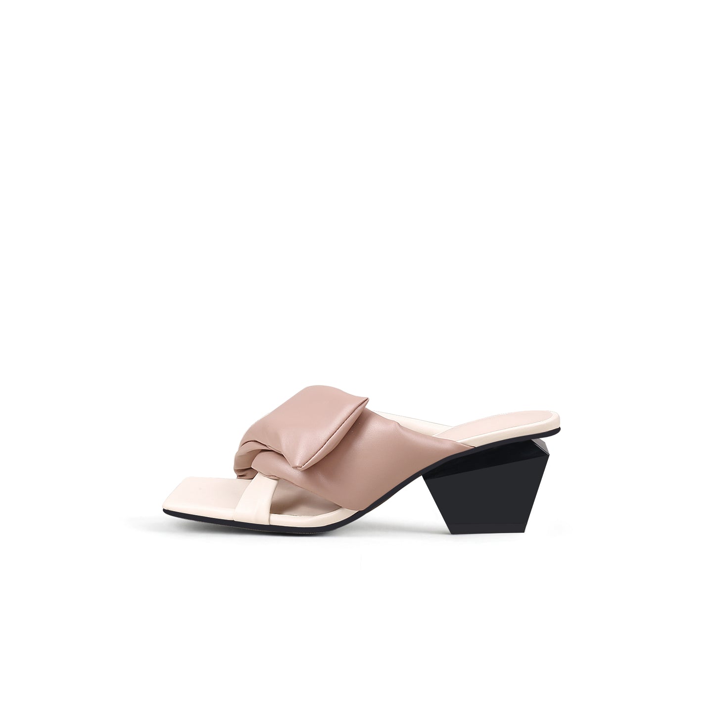 padded wrap open toe mules all mocha 1