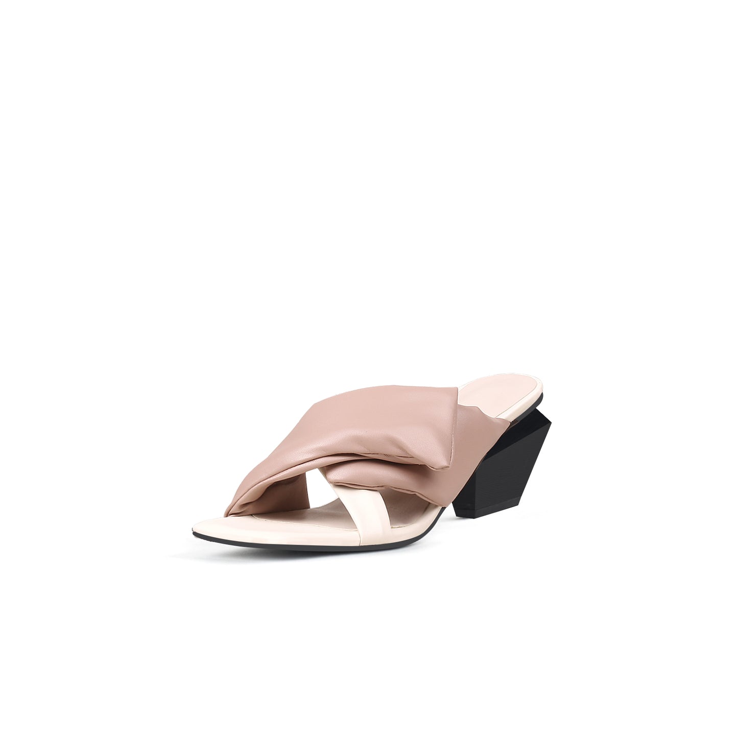 padded wrap open toe mules all mocha 2