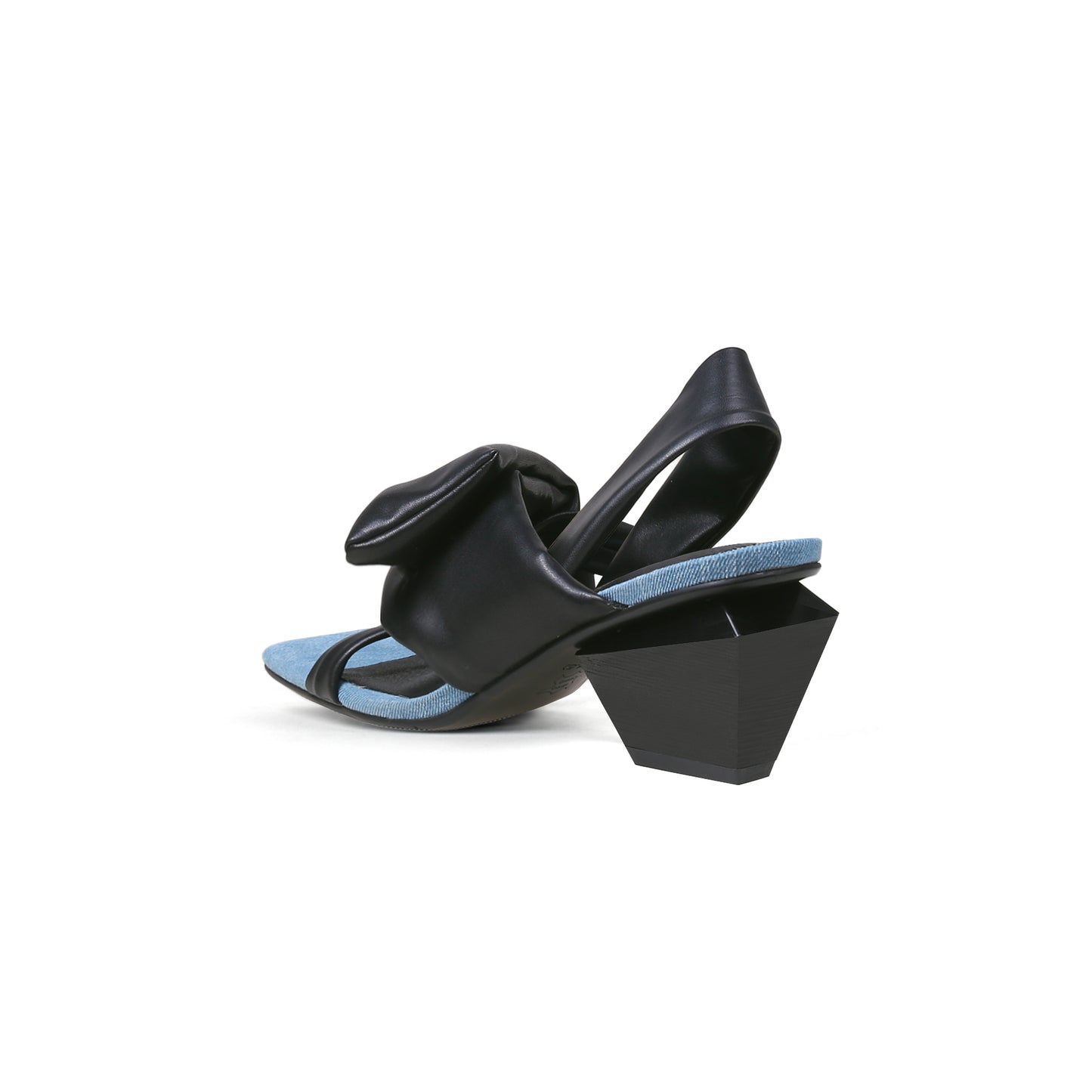 padded wrap slingback mules all black 4