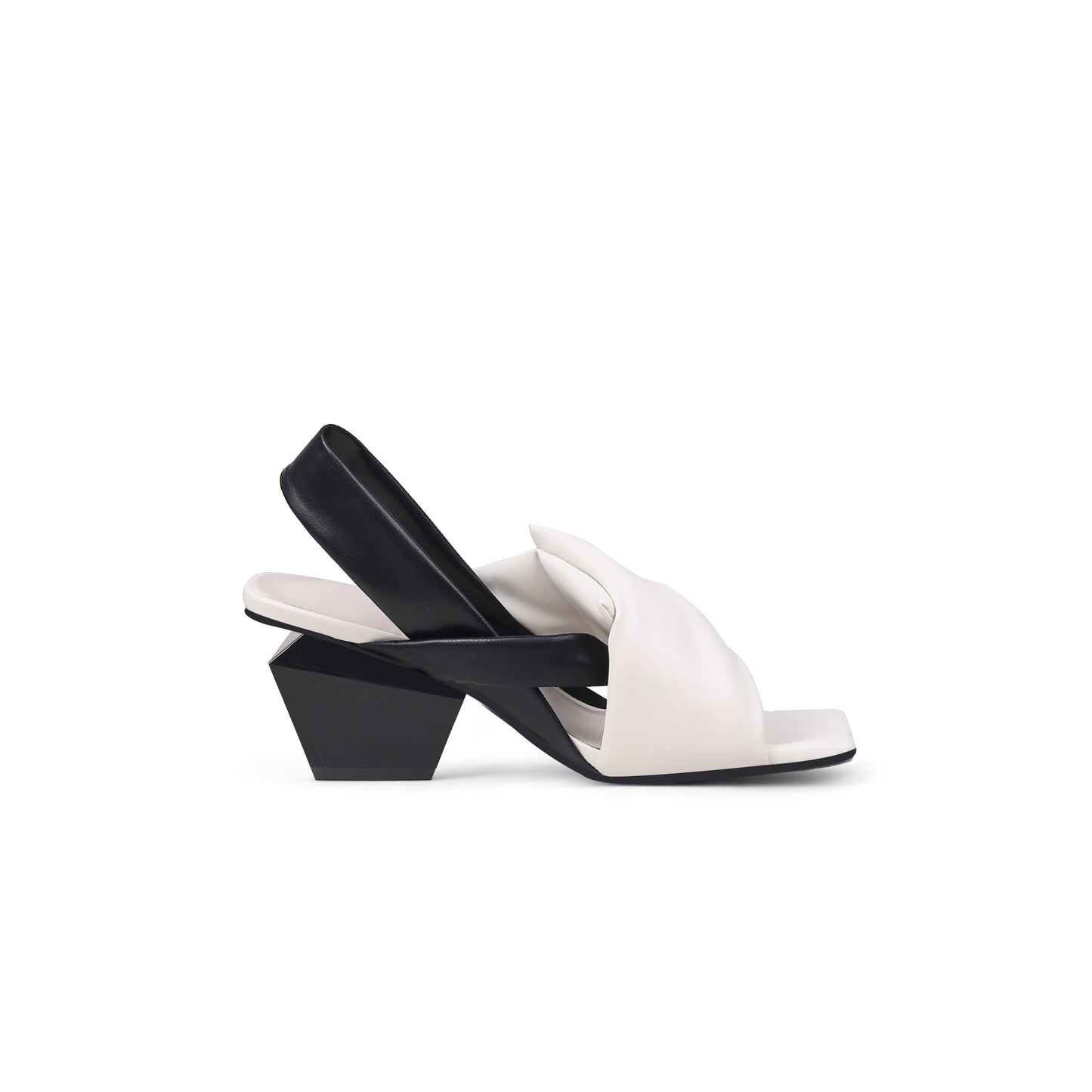 padded wrap slingback mules all white 3