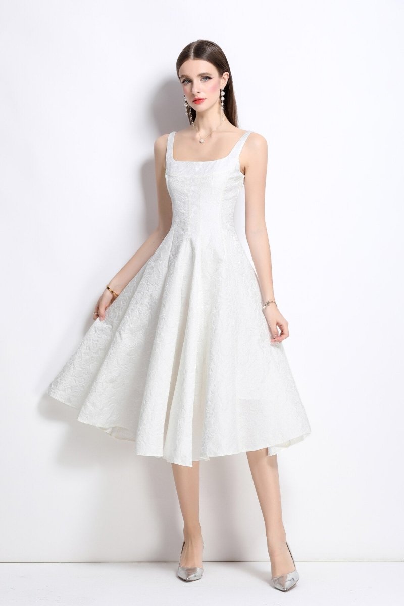 Paloma Slim Fit Jacquard Midi Dress - 0cm