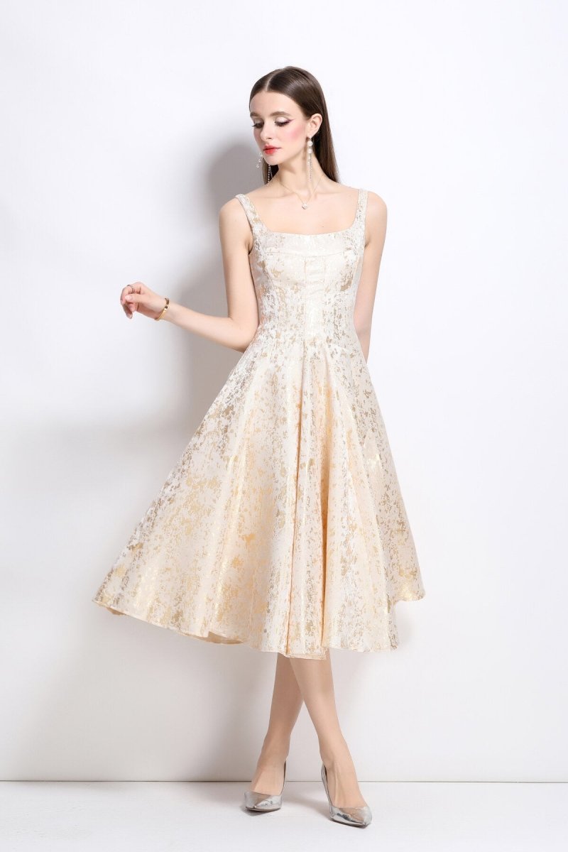 Paloma Slim Fit Jacquard Midi Dress - 0cm