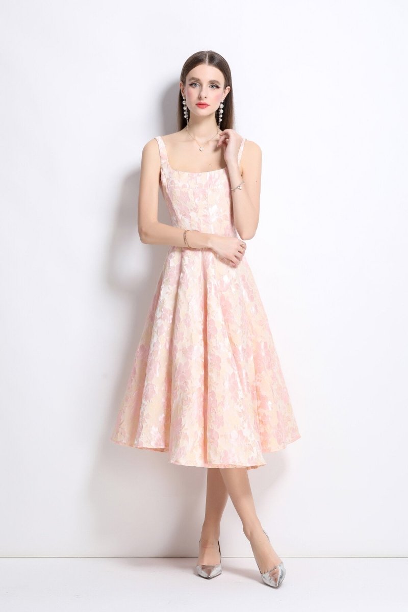 Paloma Slim Fit Jacquard Midi Dress - 0cm