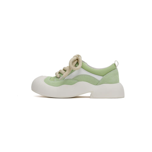 pastel bubble lace ups all green 1