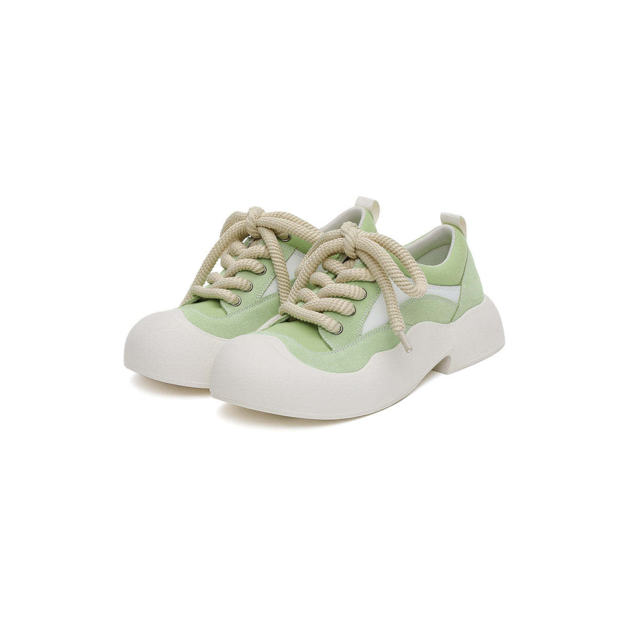 pastel bubble lace ups all green 2